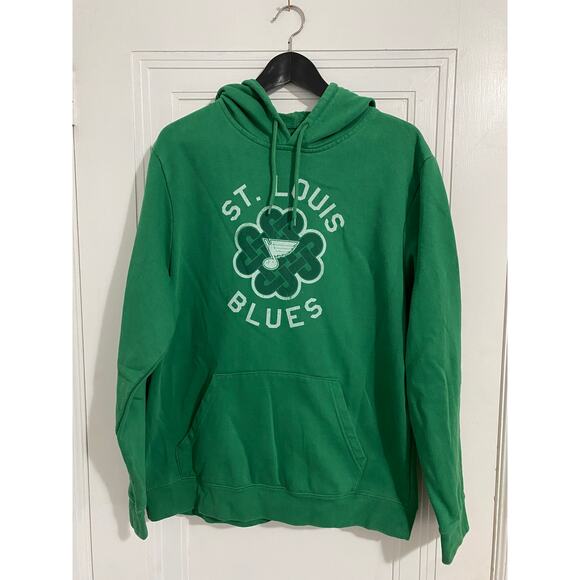 St. Louis Blues Green NHL Hockey Hoodie Size Large - Picture 1 of 5